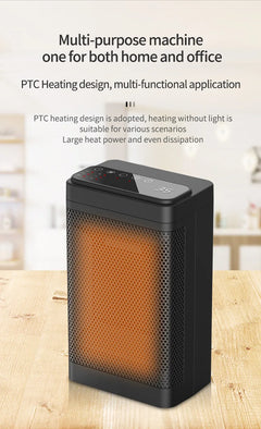 New Electric Heater, Remote Control Touch Screen, Electric Heater, Household Desk Type Shaking Head Heater, PTC Heater