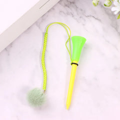 1Pc Golf Rubber Tees With Imitation Mink Fur Plush Balls&Handmade Rope Prevent Loss Different Colors Golf Ball Holder