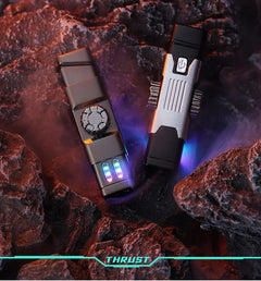 Metal Windproof Double Arc Plasma Lighter, Rotary Play, Electronic Lighter, Alloy Body, USB Fast Charging, LED Color Light, New