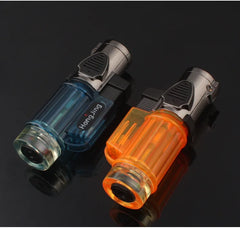 Visible Gas Blue Flame Torch Turbo Lighter Spray Gun Electronic Lighter  Gas Lighter 1300C Butane Cigar Lighters Gadgets for Men